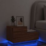 Noptieră cu lumini LED, stejar maro, 70x36x40,5 cm GartenMobel Dekor