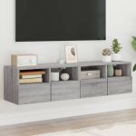 Comode TV de perete, 2 buc., gri sonoma, 60x30x30 cm, lemn GartenMobel Dekor