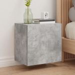Comode TV de perete, 2 buc. gri beton, 40,5x30x40 cm, lemn GartenMobel Dekor