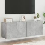 Comodă TV de perete, 2 buc. gri beton, 60x30x41 cm GartenMobel Dekor