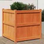 Jardinieră de grădină, maro ceruit, 70x70x70 cm, lemn masiv pin GartenMobel Dekor