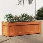 Jardinieră de grădină, maro ceruit, 90x31x31 cm, lemn masiv pin GartenMobel Dekor