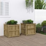 Jardiniere de gradina , 2 buc., lemn de pin impregnat GartenMobel Dekor