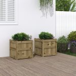 Jardiniere de gradina , 2 buc., lemn de pin impregnat GartenMobel Dekor