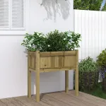 Jardinier de grădină cu picioare, 70x31x70 cm, lemn pin tratat GartenMobel Dekor