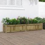 Jardinieră de grădină, 180x31x31 cm, lemn de pin tratat GartenMobel Dekor