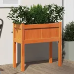 Jardinieră grădină cu picioare maro ceruit 70x31x70 cm lemn pin GartenMobel Dekor