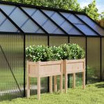 Jardiniere de grădină cu picioare, 2 buc., lemn masiv de pin GartenMobel Dekor