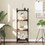 Bibliotecă 4 niveluri stejar afumat 40x30x120 cm lemn prelucrat GartenMobel Dekor