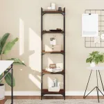 Bibliotecă 5 niveluri, stejar maro 40x30x154 cm, lemn prelucrat GartenMobel Dekor
