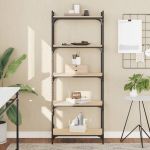 Bibliotecă 5 niveluri stejar sonoma 60x30x154 cm lemn prelucrat GartenMobel Dekor