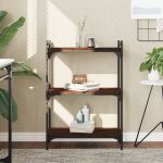 Bibliotecă cu 3 niveluri, stejar maro 60x30x86 cm lemn compozit GartenMobel Dekor