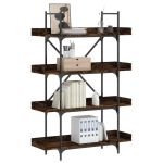 Bibliotecă cu 4 niveluri, stejar fumuriu, 100x33x145,5 cm, lemn GartenMobel Dekor