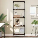 Bibliotecă cu 5 niveluri, stejar fumuriu, 59x35x171 cm, lemn GartenMobel Dekor