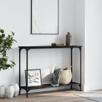 Măsuță consolă, negru, 101x30,5x75 cm, lemn compozit GartenMobel Dekor