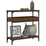 Măsuță consolă cu raft stejar maro 75x29x75 cm lemn prelucrat GartenMobel Dekor