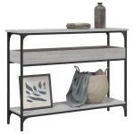 Măsuță consolă cu raft gri sonoma 100x29x75 cm lemn prelucrat GartenMobel Dekor