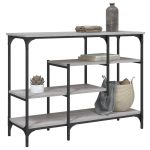 Măsuță consolă cu rafturi, gri sonoma, 100x35x75 cm GartenMobel Dekor
