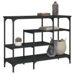 Măsuță consolă cu rafturi, negru, 100x35x75 cm GartenMobel Dekor