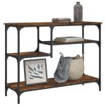 Măsuță consolă cu rafturi, stejar fumuriu, 100x35x75 cm GartenMobel Dekor