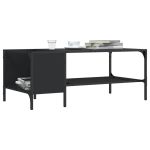 Măsuță de cafea cu raft, negru, 100x51x40 cm, lemn GartenMobel Dekor