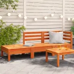 Canapea de grădină cu 3 locuri, maro ceruit, lemn masiv de pin GartenMobel Dekor