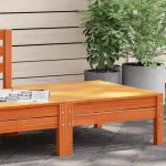 Taburet de grădină, maro ceruit, lemn masiv de pin GartenMobel Dekor