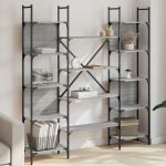 Bibliotecă, gri sonoma, 155,5x24x166,5 cm, lemn prelucrat GartenMobel Dekor