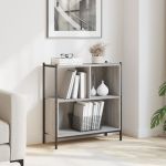 Bibliotecă, gri sonoma, 72x28x77,5 cm, lemn prelucrat GartenMobel Dekor