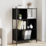 Bibliotecă, negru, 72x28x109 cm, lemn prelucrat GartenMobel Dekor