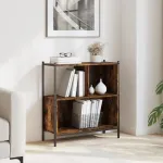 Bibliotecă, stejar fumuriu, 72x28x77,5 cm, lemn prelucrat GartenMobel Dekor