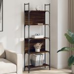 Bibliotecă 5 niveluri, stejar maro, 60,5x24x166,5 cm GartenMobel Dekor