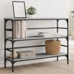 Măsuță consolă, gri sonoma, 100x32x75 cm, lemn prelucrat GartenMobel Dekor