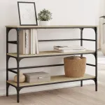 Măsuță consolă, stejar sonoma, 100x32x75 cm, lemn prelucrat GartenMobel Dekor