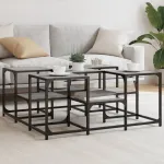 Măsuță de cafea, gri sonoma, 91x91x40 cm, lemn prelucrat GartenMobel Dekor