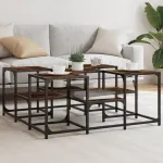 Măsuță de cafea, stejar fumuriu, 91x91x40 cm, lemn prelucrat GartenMobel Dekor