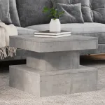 Măsuță de cafea cu lumini LED, gri beton, 50x50x40 cm GartenMobel Dekor