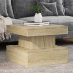 Măsuță de cafea cu lumini LED, stejar sonoma, 50x50x40 cm GartenMobel Dekor
