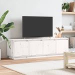 Comodă TV, alb, 156x37x45 cm, lemn masiv de pin GartenMobel Dekor