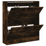 Pantofar, stejar fumuriu, 80x21x87,5 cm, lemn compozit GartenMobel Dekor
