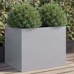 Jardinieră, argintiu, 62x47x46 cm, oțel galvanizat GartenMobel Dekor