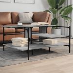 Măsuță de cafea gri sonoma 100x100x48,5 cm lemn prelucrat GartenMobel Dekor