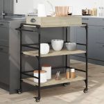 Cărucior de bucătărie stejar sonoma81,5x41x92,5cm lemn prelucrat GartenMobel Dekor