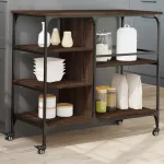 Cărucior de bucătărie, stejar maro 100x45x89,5cm lemn prelucrat GartenMobel Dekor