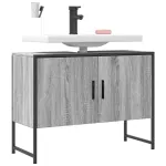 Dulap chiuveta de baie, gri sonoma, 80x33x60 cm, lemn compozit GartenMobel Dekor