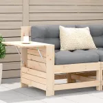 Canapea grădină cotieră cu perne, lemn masiv de pin GartenMobel Dekor