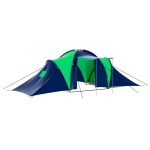 Cort camping din material textil, 9 persoane, albastru și verde GartenMobel Dekor