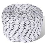 Rolă frânghie împletită parâmă barcă, poliester, 12 mm x 50 m GartenMobel Dekor