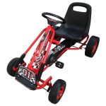 Kart copii cu pedale și scaun reglabil Roșu  GartenMobel Dekor