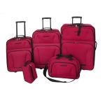 Set 5 bagaje/trollere roșu GartenMobel Dekor